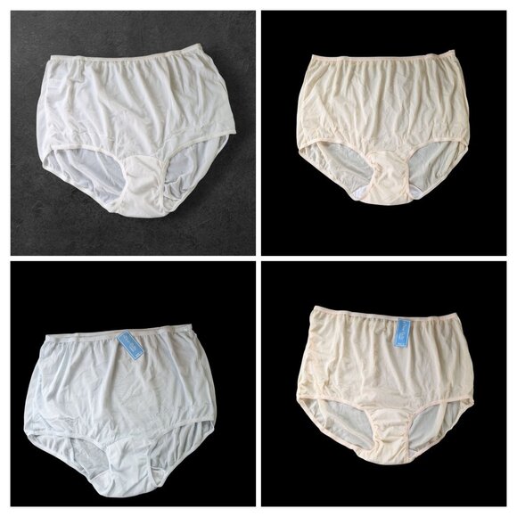 Vintage Dixie Bell Nylon Granny Panties Lot Of 4 Size 12 Pillow tab Mushroom - Picture 1 of 16